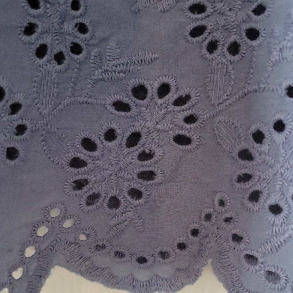 Universal Thread Blue Eyelet Blouse - image 3